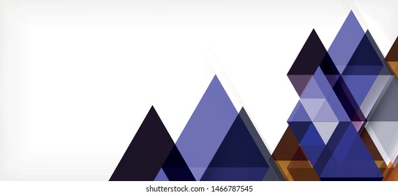 Colorful repeating triangles modern geometric in contemporary style on white background. Abstract geometric shape. Modern stylish texture. Vector abstract graphic design.
