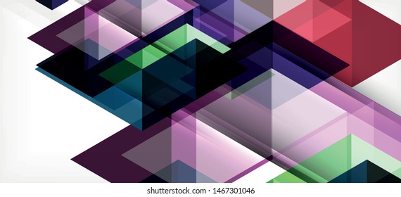 Colorful repeating triangles modern geometric in contemporary style on white background. Abstract geometric shape. Modern stylish texture. Vector abstract graphic design.