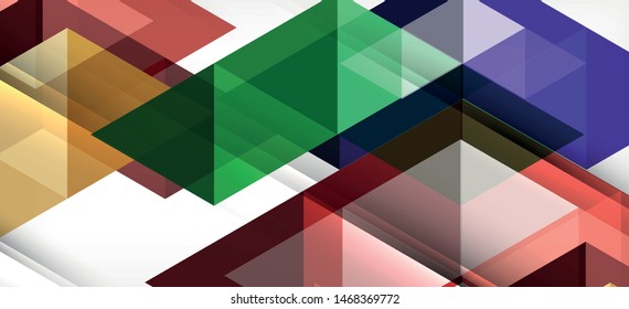 Colorful repeating triangles modern geometric in contemporary style on white background. Abstract geometric shape. Modern stylish texture. Vector abstract graphic design.