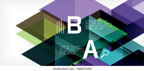 Colorful repeating triangles modern geometric in contemporary style on white background. Abstract geometric shape. Modern stylish texture. Vector abstract graphic design.