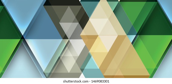 Colorful repeating triangles modern geometric in contemporary style on white background. Abstract geometric shape. Modern stylish texture. Vector abstract graphic design.
