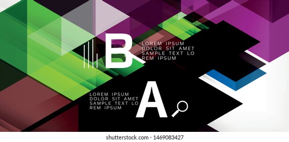 Triángulos repetitivos coloridos geométricos modernos de estilo contemporáneo sobre fondo blanco. Forma geométrica abstracta. Textura moderna y elegante. Diseño gráfico abstracto vectorial.