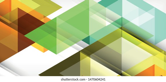 Colorful repeating triangles modern geometric in contemporary style on white background. Abstract geometric shape. Modern stylish texture. Vector abstract graphic design.