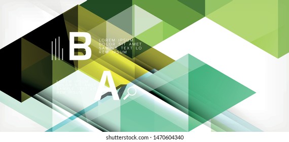 Colorful repeating triangles modern geometric in contemporary style on white background. Abstract geometric shape. Modern stylish texture. Vector abstract graphic design.