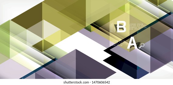 Colorful repeating triangles modern geometric in contemporary style on white background. Abstract geometric shape. Modern stylish texture. Vector abstract graphic design.