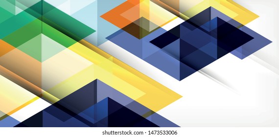 Colorful repeating triangles modern geometric in contemporary style on white background. Abstract geometric shape. Modern stylish texture. Vector abstract graphic design.