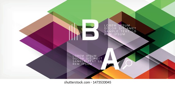 Colorful repeating triangles modern geometric in contemporary style on white background. Abstract geometric shape. Modern stylish texture. Vector abstract graphic design.