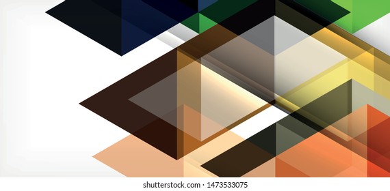 Colorful repeating triangles modern geometric in contemporary style on white background. Abstract geometric shape. Modern stylish texture. Vector abstract graphic design.
