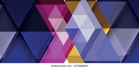 Colorful repeating triangles modern geometric in contemporary style on white background. Abstract geometric shape. Modern stylish texture. Vector abstract graphic design.
