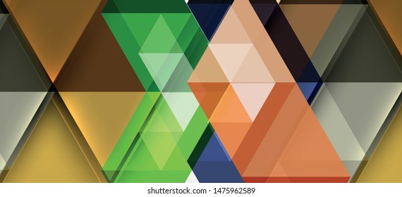 Colorful repeating triangles modern geometric in contemporary style on white background. Abstract geometric shape. Modern stylish texture. Vector abstract graphic design.