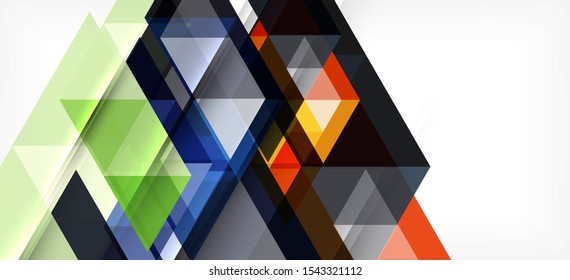 Colorful repeating triangles modern geometric in contemporary style on white background. Abstract geometric shape. Modern stylish texture. Vector abstract graphic design.