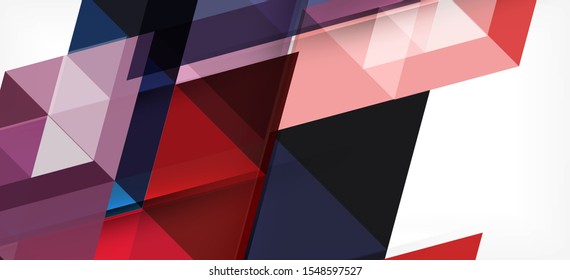 Colorful repeating triangles modern geometric in contemporary style on white background. Abstract geometric shape. Modern stylish texture. Vector abstract graphic design.