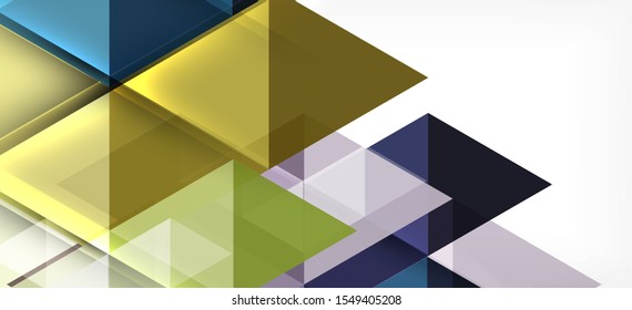 Colorful repeating triangles modern geometric in contemporary style on white background. Abstract geometric shape. Modern stylish texture. Vector abstract graphic design.