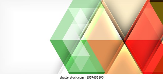Triángulos repetitivos coloridos geométricos modernos de estilo contemporáneo sobre fondo blanco. Forma geométrica abstracta. Textura moderna y elegante. Diseño gráfico abstracto vectorial.