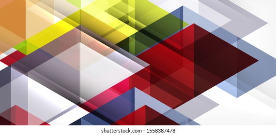 Colorful repeating triangles modern geometric in contemporary style on white background. Abstract geometric shape. Modern stylish texture. Vector abstract graphic design.