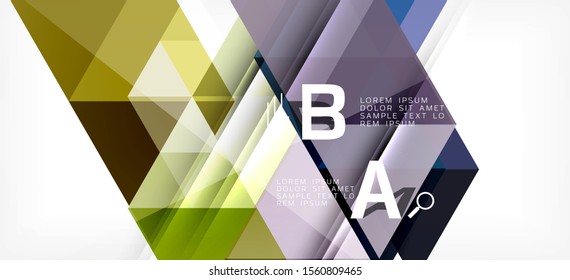 Colorful repeating triangles modern geometric in contemporary style on white background. Abstract geometric shape. Modern stylish texture. Vector abstract graphic design.
