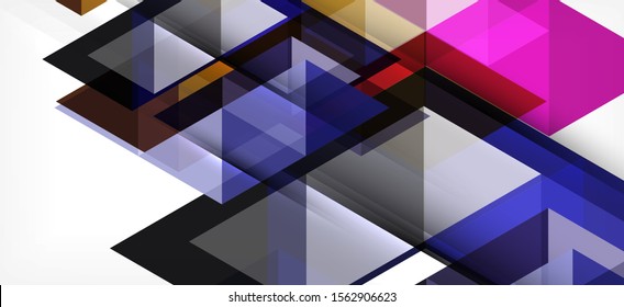 Colorful repeating triangles modern geometric in contemporary style on white background. Abstract geometric shape. Modern stylish texture. Vector abstract graphic design.