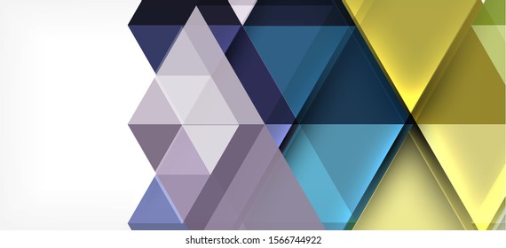 Triángulos repetitivos coloridos geométricos modernos de estilo contemporáneo sobre fondo blanco. Forma geométrica abstracta. Textura moderna y elegante. Diseño gráfico abstracto vectorial.