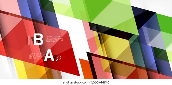 Colorful repeating triangles modern geometric in contemporary style on white background. Abstract geometric shape. Modern stylish texture. Vector abstract graphic design.