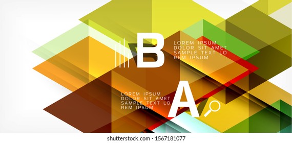 Colorful repeating triangles modern geometric in contemporary style on white background. Abstract geometric shape. Modern stylish texture. Vector abstract graphic design.