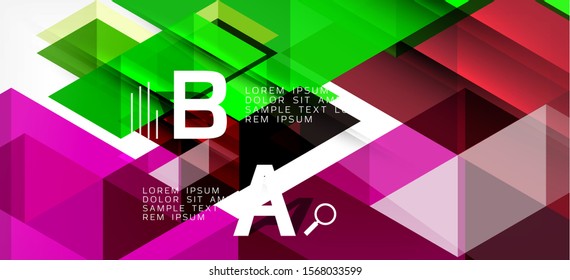 Triángulos repetitivos coloridos geométricos modernos de estilo contemporáneo sobre fondo blanco. Forma geométrica abstracta. Textura moderna y elegante. Diseño gráfico abstracto vectorial.