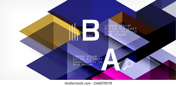 Farbige, sich wiederholende Dreiecke, moderne Geometrie im zeitgenössischen Stil auf weißem Hintergrund. Abstrakte geometrische Form. Moderne, stilvolle Textur. Abstraktes Vektorgrafik-Design.