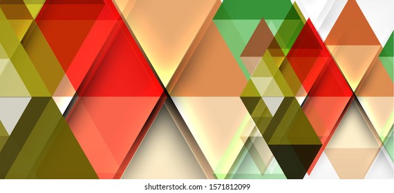 Colorful repeating triangles modern geometric in contemporary style on white background. Abstract geometric shape. Modern stylish texture. Vector abstract graphic design.