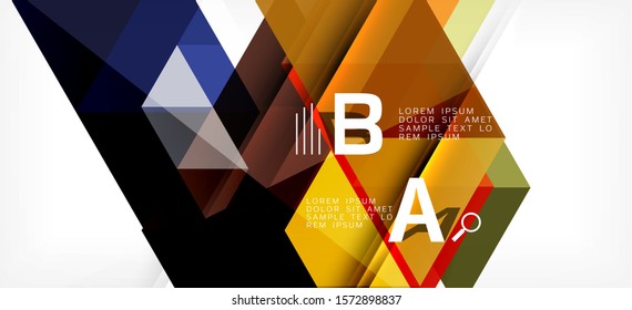 Triángulos repetitivos coloridos geométricos modernos de estilo contemporáneo sobre fondo blanco. Forma geométrica abstracta. Textura moderna y elegante. Diseño gráfico abstracto vectorial.