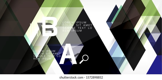 Colorful repeating triangles modern geometric in contemporary style on white background. Abstract geometric shape. Modern stylish texture. Vector abstract graphic design.