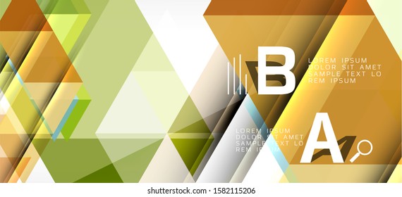 Colorful repeating triangles modern geometric in contemporary style on white background. Abstract geometric shape. Modern stylish texture. Vector abstract graphic design.