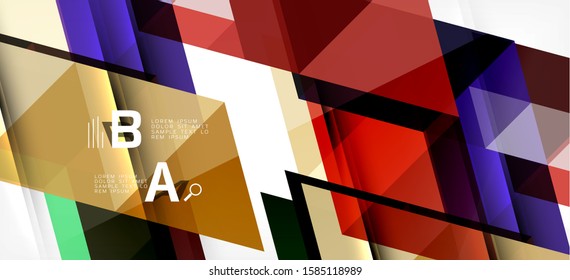 Colorful repeating triangles modern geometric in contemporary style on white background. Abstract geometric shape. Modern stylish texture. Vector abstract graphic design.