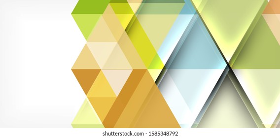 Colorful repeating triangles modern geometric in contemporary style on white background. Abstract geometric shape. Modern stylish texture. Vector abstract graphic design.
