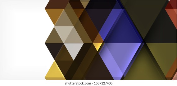 Colorful repeating triangles modern geometric in contemporary style on white background. Abstract geometric shape. Modern stylish texture. Vector abstract graphic design.