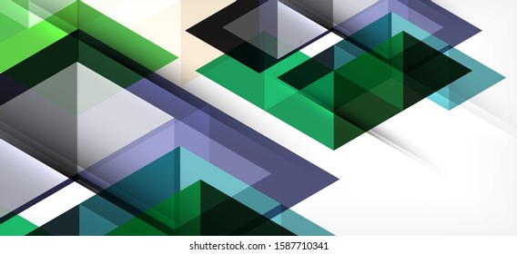 Colorful repeating triangles modern geometric in contemporary style on white background. Abstract geometric shape. Modern stylish texture. Vector abstract graphic design.