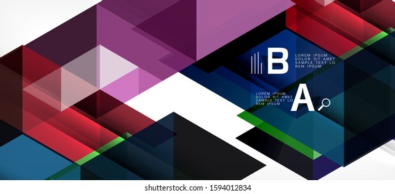 Colorful repeating triangles modern geometric in contemporary style on white background. Abstract geometric shape. Modern stylish texture. Vector abstract graphic design.