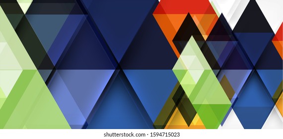 Colorful repeating triangles modern geometric in contemporary style on white background. Abstract geometric shape. Modern stylish texture. Vector abstract graphic design.