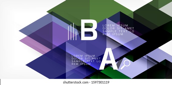 Triángulos repetitivos coloridos geométricos modernos de estilo contemporáneo sobre fondo blanco. Forma geométrica abstracta. Textura moderna y elegante. Diseño gráfico abstracto vectorial.