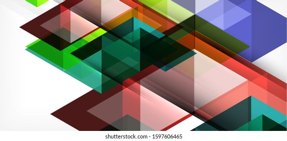 Colorful repeating triangles modern geometric in contemporary style on white background. Abstract geometric shape. Modern stylish texture. Vector abstract graphic design.
