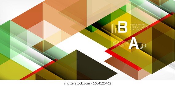 Colorful repeating triangles modern geometric in contemporary style on white background. Abstract geometric shape. Modern stylish texture. Vector abstract graphic design.