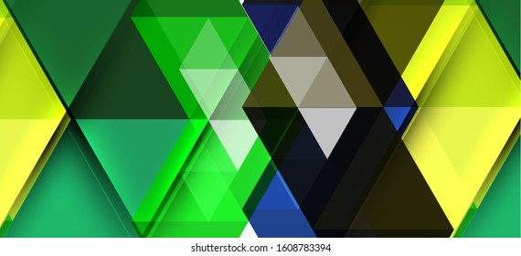 Triángulos repetitivos coloridos geométricos modernos de estilo contemporáneo sobre fondo blanco. Forma geométrica abstracta. Textura moderna y elegante. Diseño gráfico abstracto vectorial.