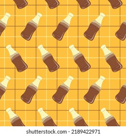 Colorful repetitive pattern background of gummy candies made of simple vector illustrations.