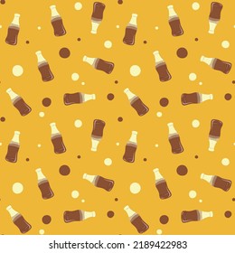 Colorful repetitive pattern background of gummy candies made of simple vector illustrations.