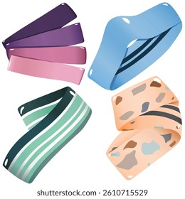 colorful resistance bands for exercise and fitness