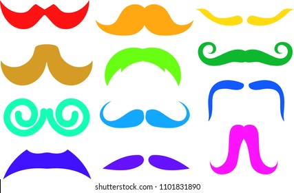 Colorful respectable beard set