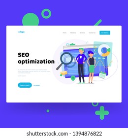 Colorful responsive landing page template