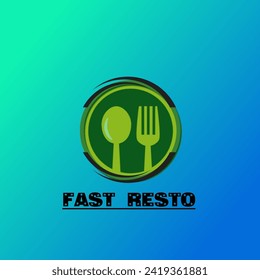 Colorful restaurant logo design vector