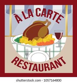 Colorful restaurant logo design.Vector illustration.