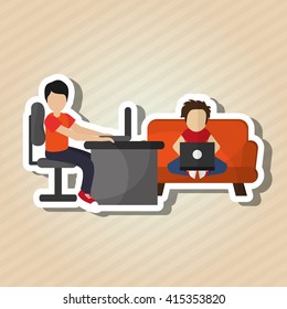 colorful  resting design, vector illustration