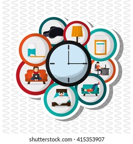colorful  resting design, vector illustration