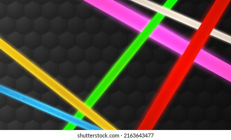 Fondo del efecto neonato de la geometría de reenganche colorida